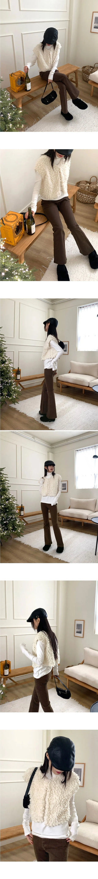 Ula Fur Snowflake Layered Vest