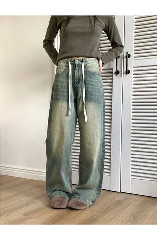 Aker Faded wide denim pants