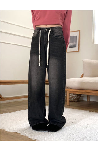 Aker Faded wide denim pants