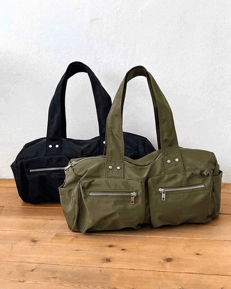 Tatoo nylon two-pocket shoulder bag