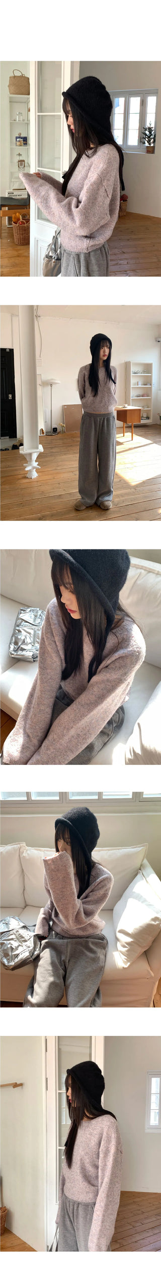 Ponyo Multi Mix Round Long Sleeve Knitwear