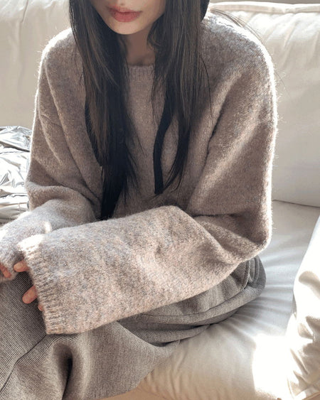 Ponyo Multi Mix Round Long Sleeve Knitwear