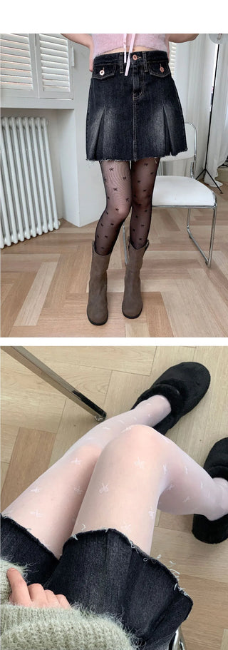 Rugged Ribbon See-through Long Pantyhose