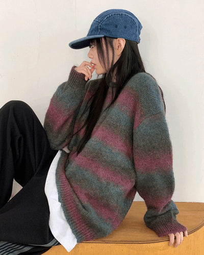 Tums Gradient Striped Mohair Knitwear