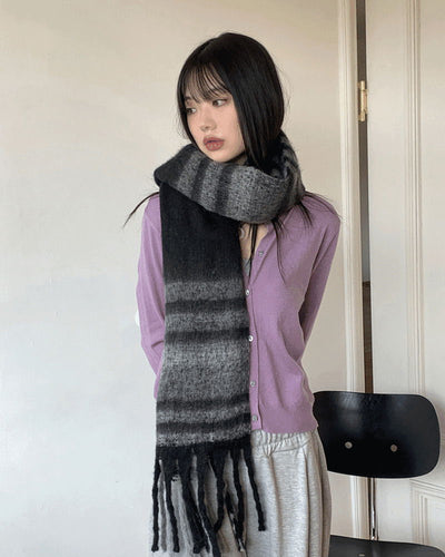 Fran Winter Thick Long Check Scarf Muffler
