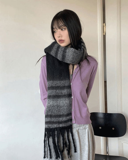 Fran Winter Thick Long Check Scarf Muffler