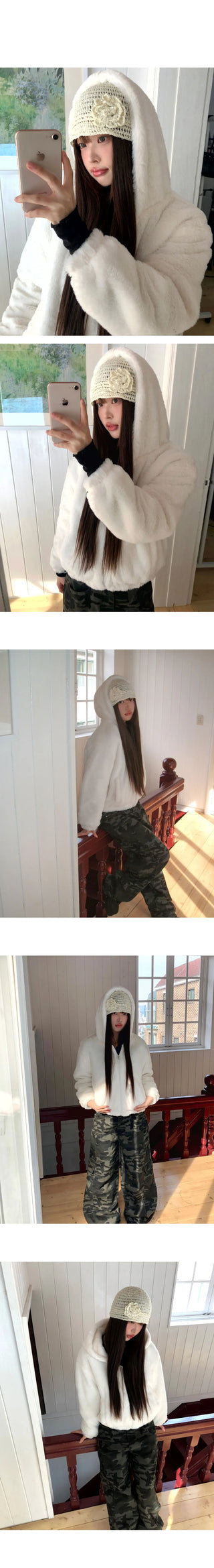 Devin Flower Pendant Knitwear Beanie