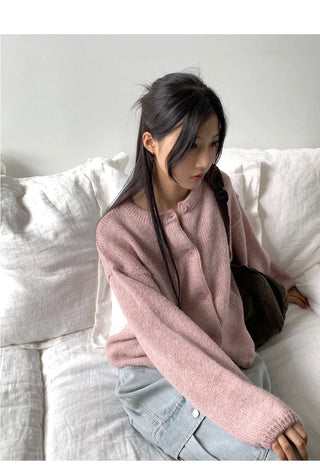 Shabot Cozy Alpaca Round Knitwear Cardigan