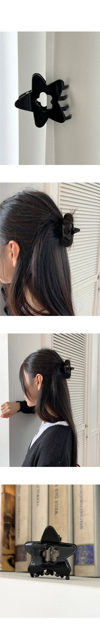 Cokit Black Star Mini Hair Clip Pin