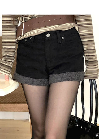 Neri Wool Pocket Color Block Shorts