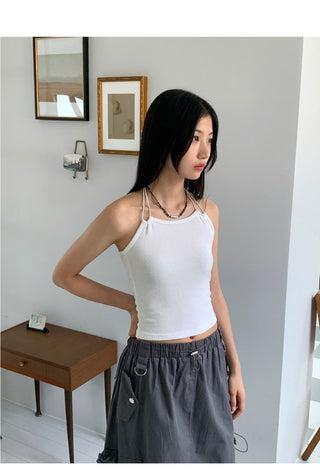 Vignette double string halter Sleeveless
