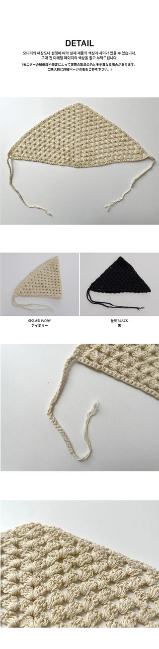 Rahi Vintage Crochet Knitwear Bandana