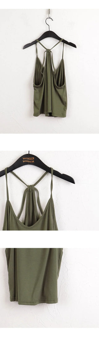 Mayata Vintage Halter Strap Point Layered Sleeveless