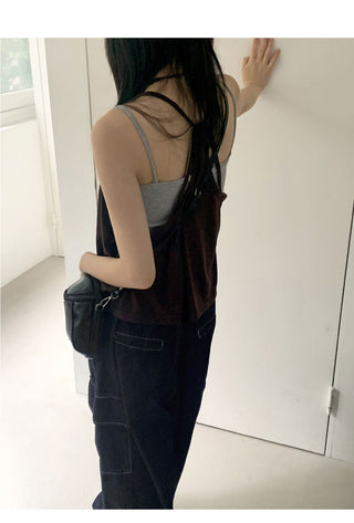 Mayata Vintage Halter Strap Point Layered Sleeveless