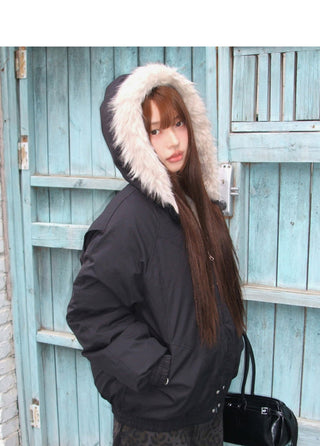 Boyne Hooded Fur Hooded Padded Jacket
