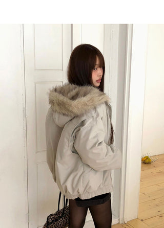 Boyne Hooded Fur Hooded Padded Jacket