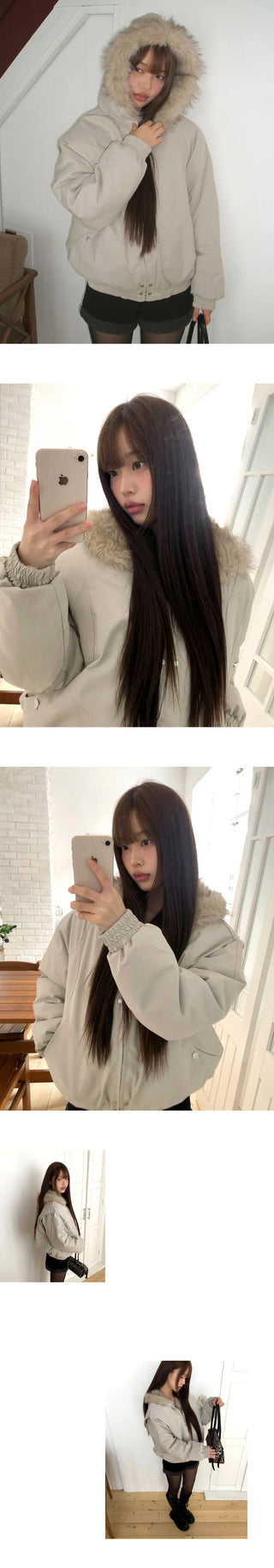 Boyne Hooded Fur Hooded Padded Jacket