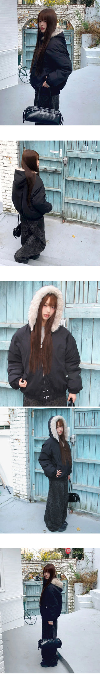 Boyne Hooded Fur Hooded Padded Jacket