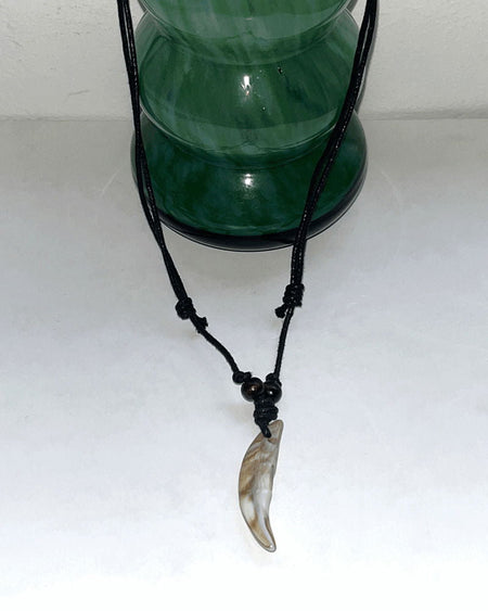 Kayu Vintage Gemstone Leather Necklace