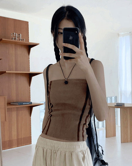 Beart Sideline Sporty Hip Banding Tank Top Tube Top