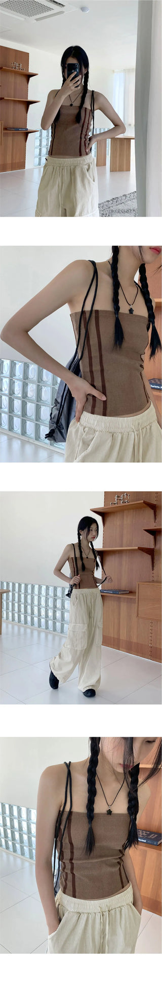 Beart Sideline Sporty Hip Banding Tank Top Tube Top