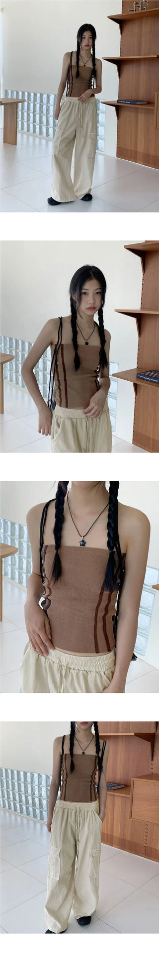Beart Sideline Sporty Hip Banding Tank Top Tube Top