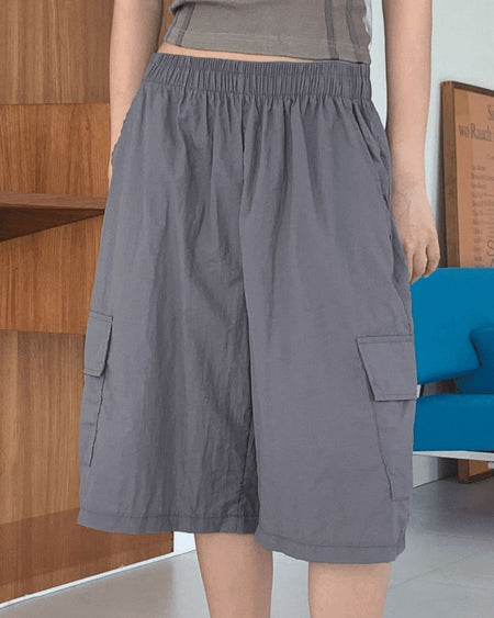 Kanky Nylon Cargo Banding Bermuda Part 5 Short Pants