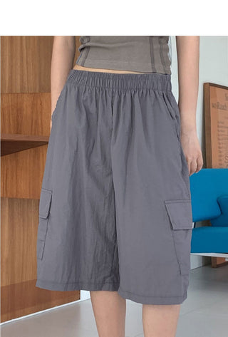 Kanky Nylon Cargo Banding Bermuda Part 5 Short Pants