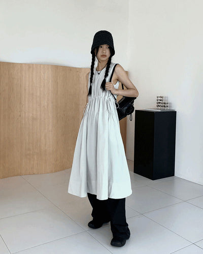 Nate String Layered Sleeveless Long Dress