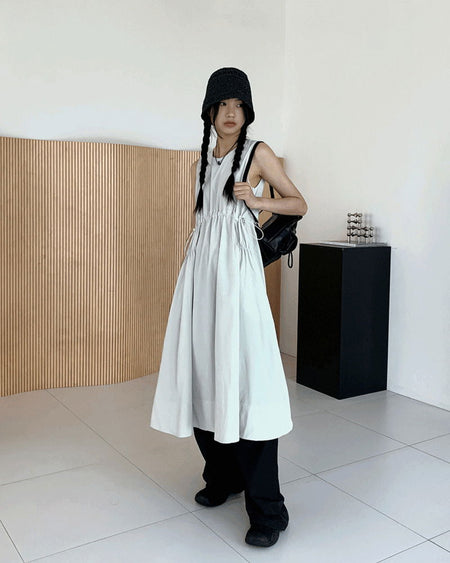 Nate String Layered Sleeveless Long Dress