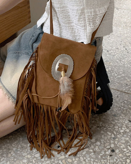 Keaton Bohemian Surgical Suede Crossbody Bag