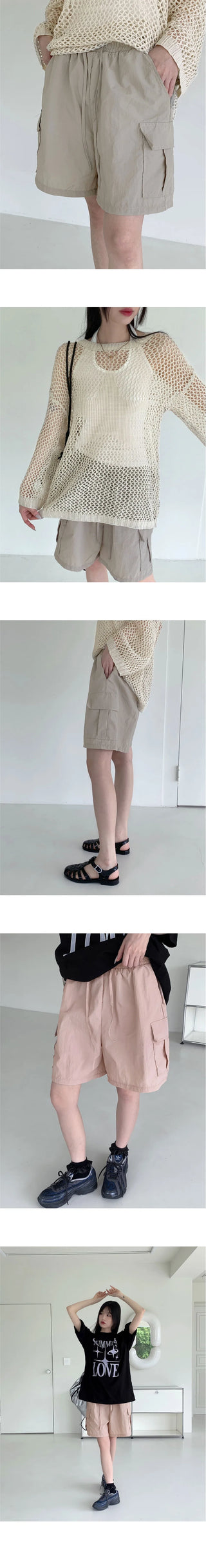 Neo Summer Nylon Bassack Cargo Part 4 Short Pants