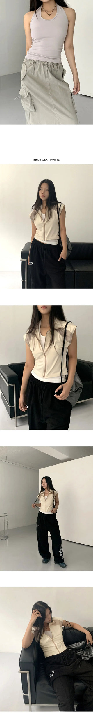 Hotz Basic Layered Halter Neck Sleeveless Sleeveless