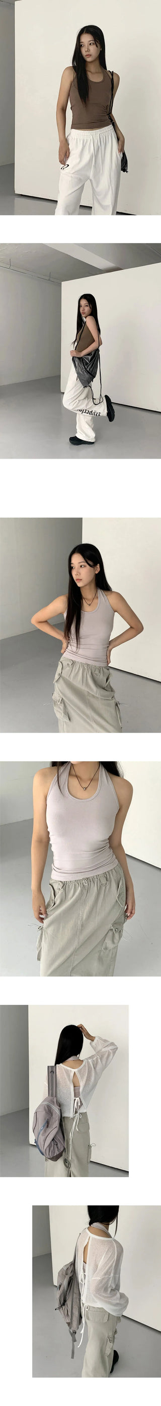 Hotz Basic Layered Halter Neck Sleeveless Sleeveless