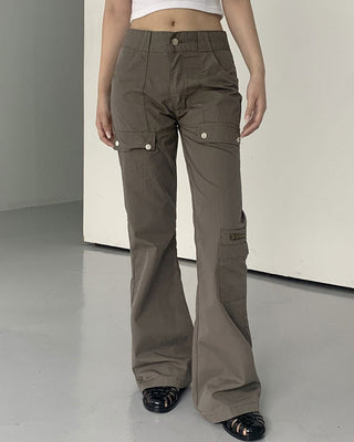 Larkin Baslock Long Semi Flared Cargo Pants