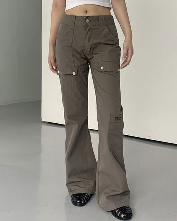 Larkin Baslock Long Semi Flared Cargo Pants