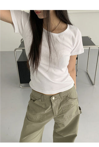 Ziti Basic U-neck Short Sleeve T-shirt