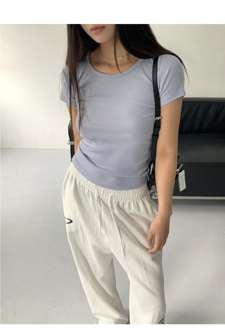 Ziti Basic U-neck Short Sleeve T-shirt