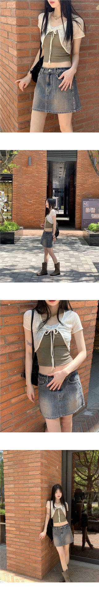 Death Race Shirring Ribbed Crop Sleeveless Sleeveless