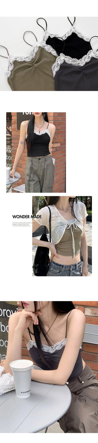 Death Race Shirring Ribbed Crop Sleeveless Sleeveless