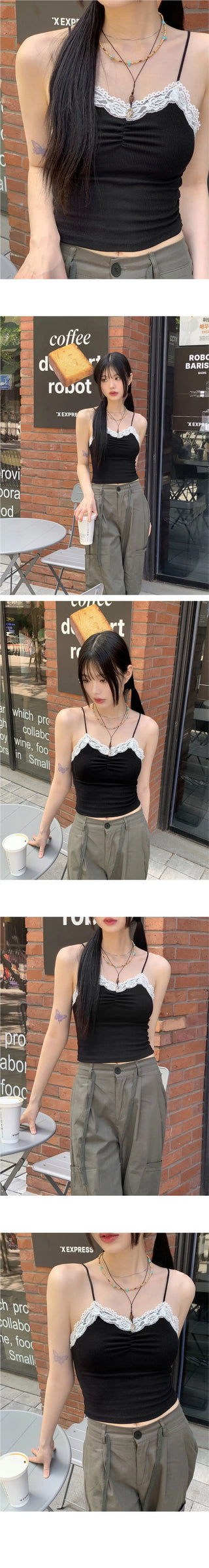 Death Race Shirring Ribbed Crop Sleeveless Sleeveless