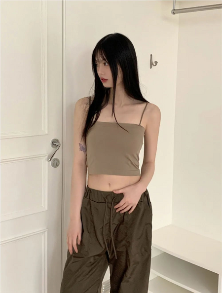 Basic Plain Square Strap with Built-in ZB Cap Sleeveless