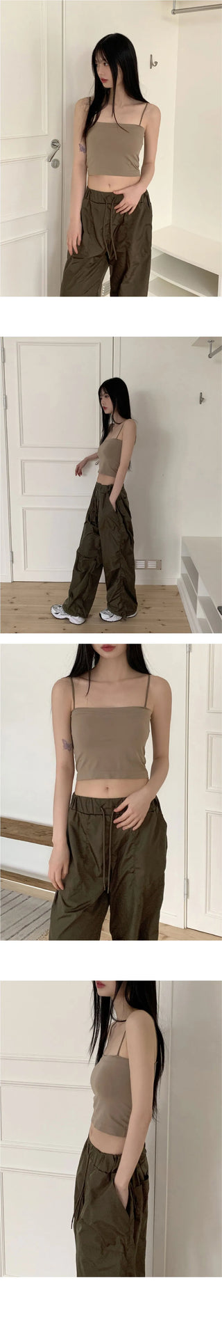 Basic Plain Square Strap with Built-in ZB Cap Sleeveless