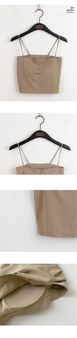 Basic Plain Square Strap with Built-in ZB Cap Sleeveless