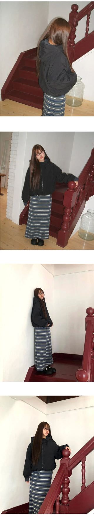 Haring Sprite Wide Long Skirt