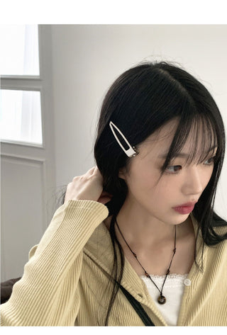 Sugar Rune Clip Silver Basic Hair Barrette