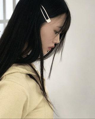 Sugar Rune Clip Silver Basic Hair Barrette