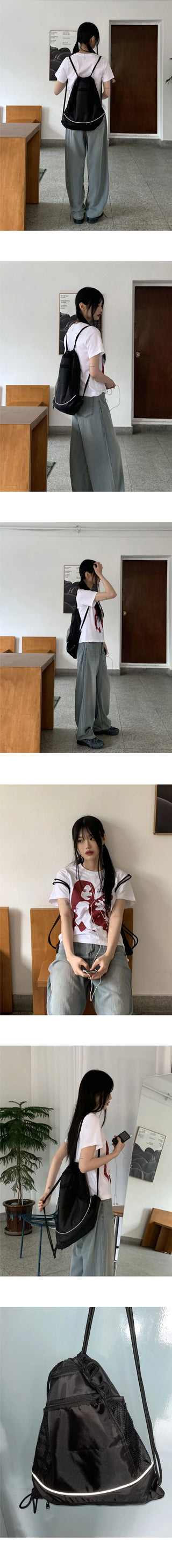 Benchline Scotch Nylon Mesh Black Backpack