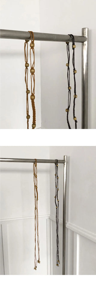 Lotte vintage bohemian hippie beaded thong belt