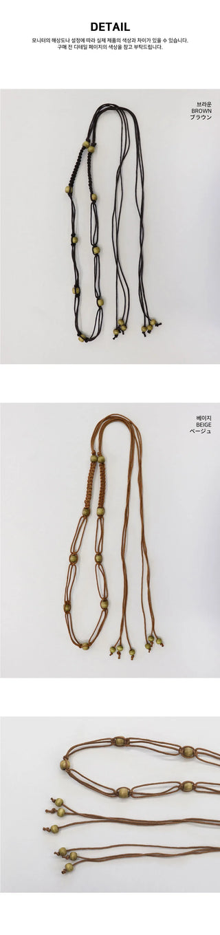 Lotte vintage bohemian hippie beaded thong belt